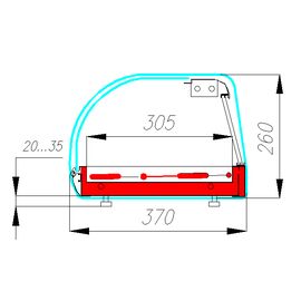 Тепловая витрина A37 SH 1,0-1 (ВТ-1,0 Сarboma)