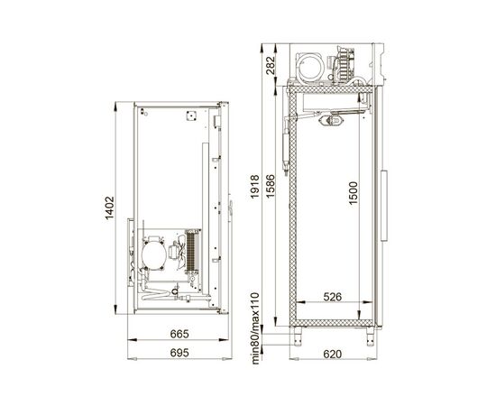 Холодильный шкаф Polair CM110-S (ШХ-1.0)