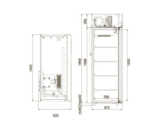 Холодильный шкаф Polair CM114-Sm Alu