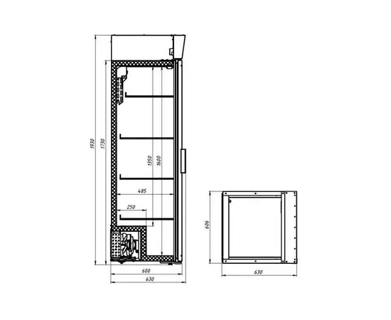 Холодильный шкаф Polair DM104c-Bravo схема